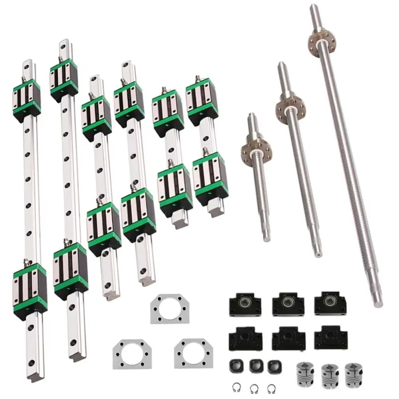 Hgr20 Linear Guide Rail Ballscrew Set - 6 مجموعات من قضبان التوجيه الخطية