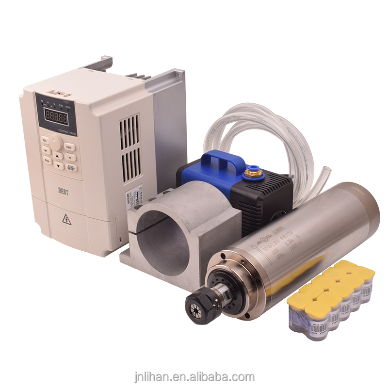 2.2Kw Water Cooled Spindle Kit Vfd - محرك راوتر CNC مبرد بالماء بقوة