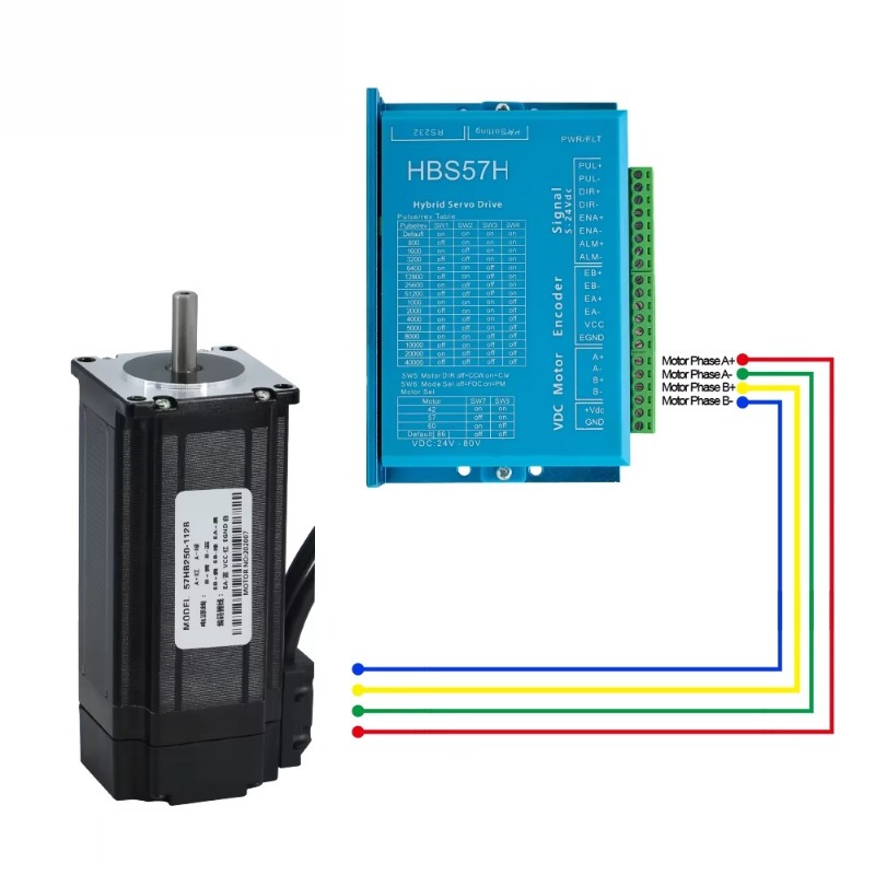 مجموعة محرك ستيبر HLTNC 57 Nem - مراجعة Nema 23 Closed Loop Stepper Motor Driver Kit وسعره